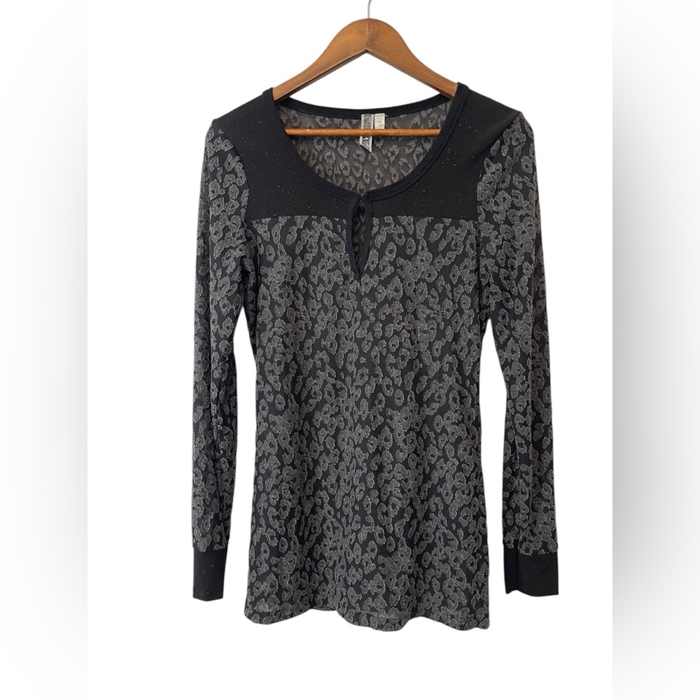 Women’s Vintage Y2K Thermal Fit Mesh BKE Slim‎ Fit Longline Top Size L Sheer